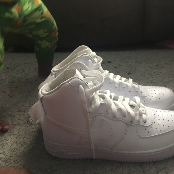all white high top air force ones
